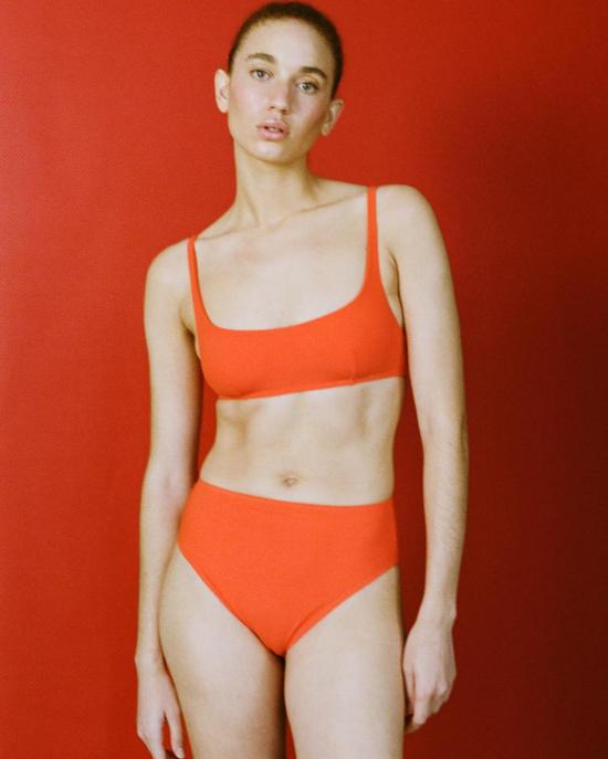  아락스 비키니 수영복 톤 하이 레그 비키니 하의 파파야 - ARAKS