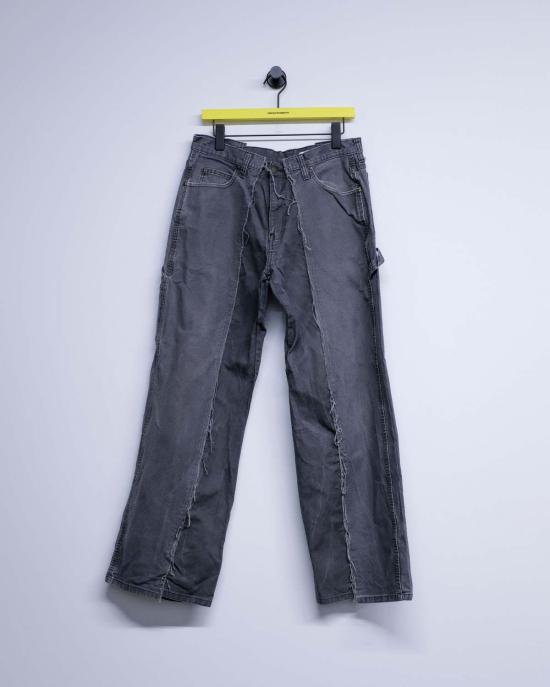  올드 파크 팬츠 그레이 덕 코튼 배기 카펜터