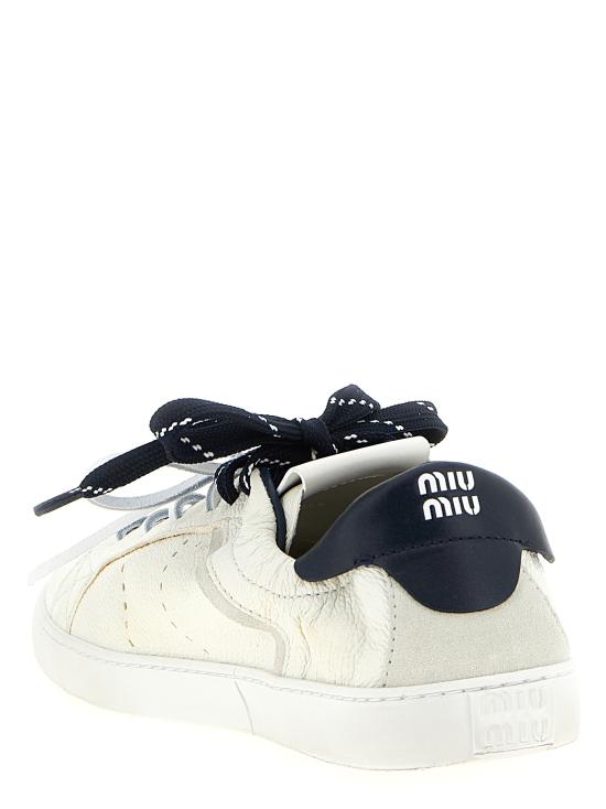 26SS 미우미우 페이턴트 레더 스니커즈 5E532EF0052KJF0BJO Blue - MIU MIU