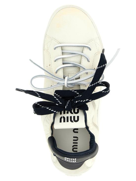 26SS 미우미우 페이턴트 레더 스니커즈 5E532EF0052KJF0BJO Blue - MIU MIU