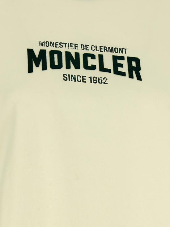 26SS 몽클레어 플록 로고 저지 티셔츠 L10938C0003189AUOP08 Beige - MONCLER