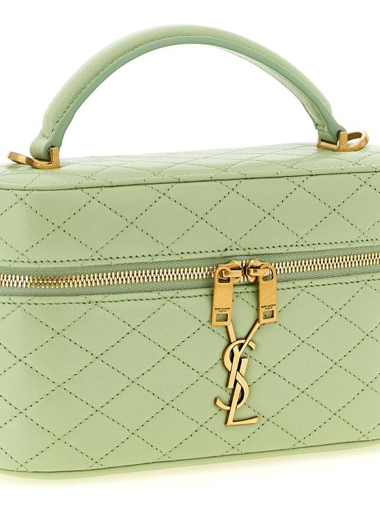 26SS 생로랑 램스킨 가비 베니티 백 7667311EL073986 Green - SAINT LAURENT