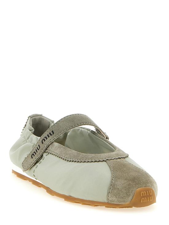 26SS 미우미우 플랫 슈즈 5F370EFD005D7CF0035 Green - MIU MIU