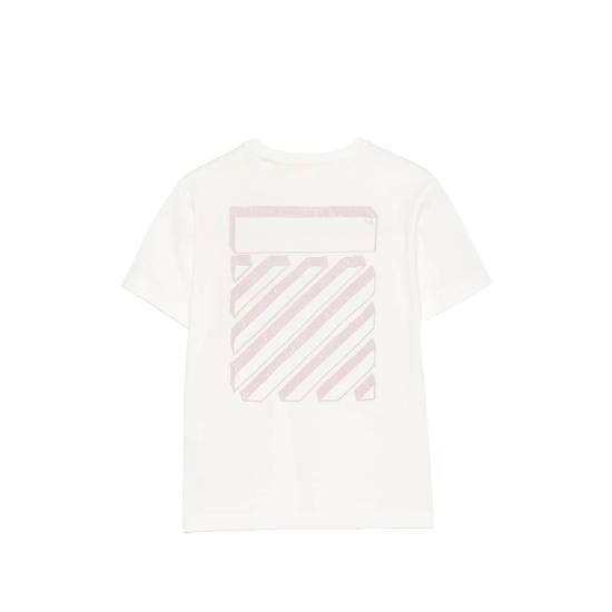 26SS [키즈] 오프화이트 티셔츠 44GAA001S26 J008 100 WHITE - OFF WHITE