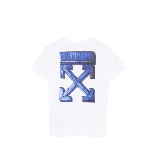 26SS [키즈] 오프화이트 티셔츠 44BAA002S26 J005 100 - OFF WHITE
