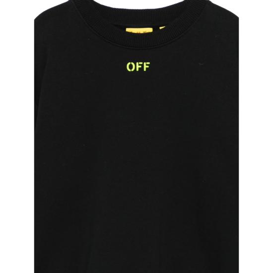 26SS [키즈] 오프화이트 니트/스웻셔츠 44BBA001S26 F003 001 BLACK - OFF WHITE