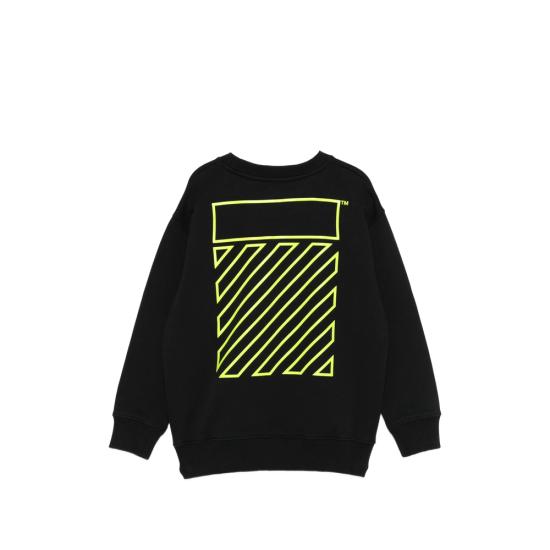 26SS [키즈] 오프화이트 니트/스웻셔츠 44BBA001S26 F003 001 BLACK - OFF WHITE