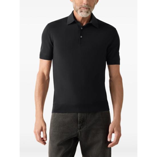 26SS 에르메네질도제냐 폴로 티셔츠 RUH15M9A3 POL K09 BLACK - ERMENEGILDO ZEGNA