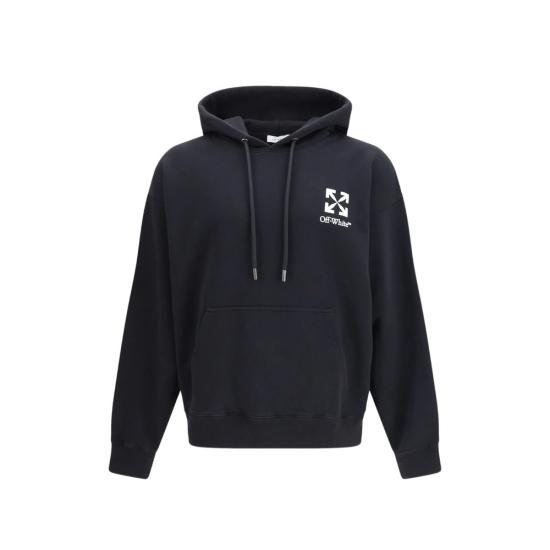 26SS 오프화이트 후드 티셔츠 44MBB085S26 F00O 001 BLACK