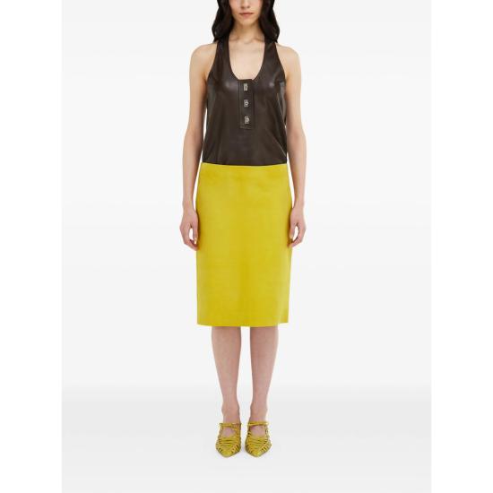 26SS 살바토레 페라가모 스커트 13I094 0793105 GIALL YELLOW - SALVATORE FERRAGAMO