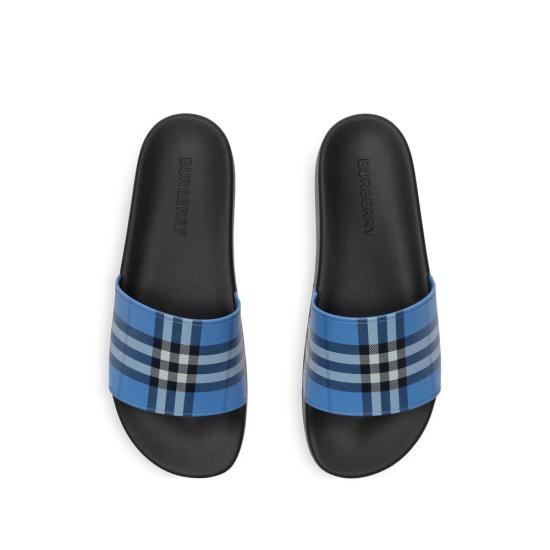 26SS 버버리 뮬/슬리퍼 8123583 MF SDL FUR C4258 BLUE BLACK - BURBERRY