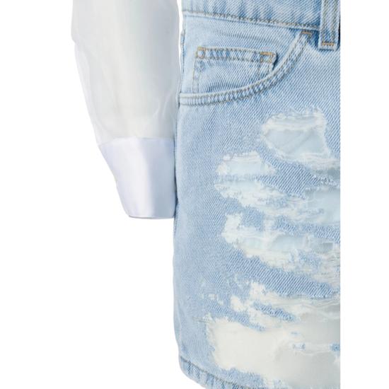 26SS 엘리자베타프랜치 숏 원피스 TJ49N62E2 DM2 BLUE - ELISABETTA FRANCHI