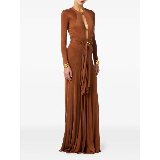 26SS 엘리자베타프랜치 원피스 ABR5462E2 600 BROWN - ELISABETTA FRANCHI