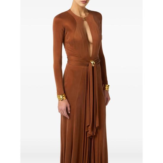 26SS 엘리자베타프랜치 원피스 ABR5462E2 600 BROWN - ELISABETTA FRANCHI