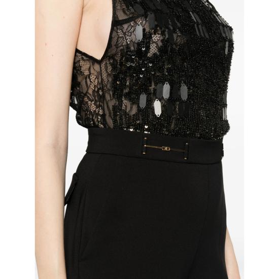 26SS 엘리자베타프랜치 점프수트 TU06662E2 110 BLACK - ELISABETTA FRANCHI
