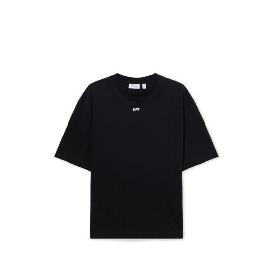 26SS 오프화이트 반팔 티셔츠 44MAA120S26 J00J 001 BLACK
