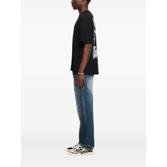 26SS 오프화이트 반팔 티셔츠 44MAA120S26 J00J 001 BLACK - OFF WHITE