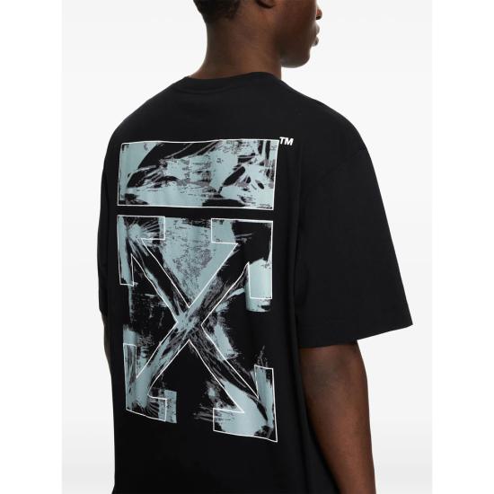 26SS 오프화이트 반팔 티셔츠 44MAA120S26 J00J 001 BLACK - OFF WHITE