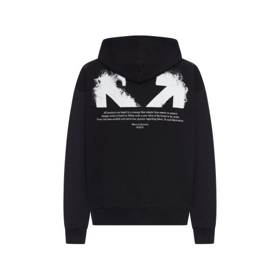 26SS 오프화이트 후드 티셔츠 44MBB085S26 F00A 001 BLACK - OFF WHITE