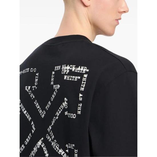 26SS 오프화이트 반팔 티셔츠 44MAA120S26 J00K 001 BLACK - OFF WHITE