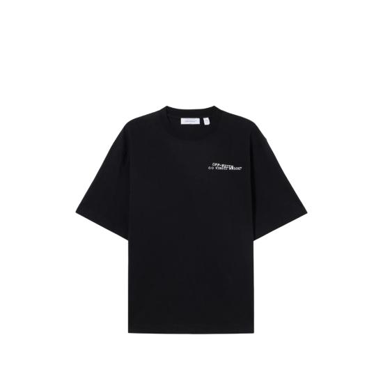 26SS 오프화이트 반팔 티셔츠 44MAA120S26 J00K 001 BLACK