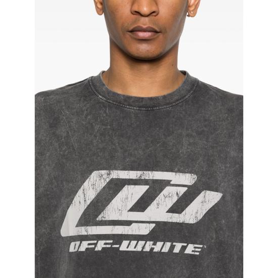 26SS 오프화이트 반팔 티셔츠 44MAA120S26 J00A 001 BLACK - OFF WHITE