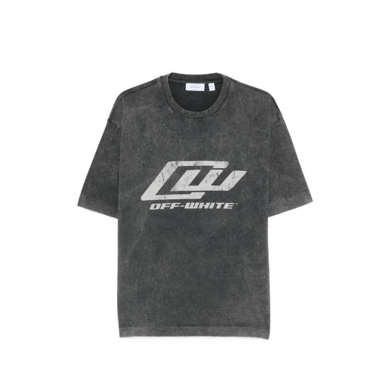 26SS 오프화이트 반팔 티셔츠 44MAA120S26 J00A 001 BLACK