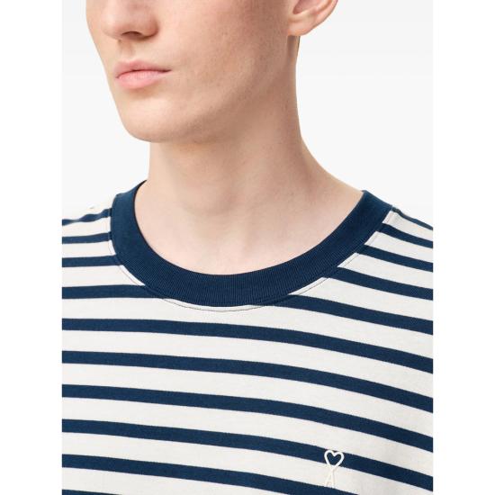 26SS 아미 탑 UTS375 JE0210 A044 WHITE BLUE - AMI