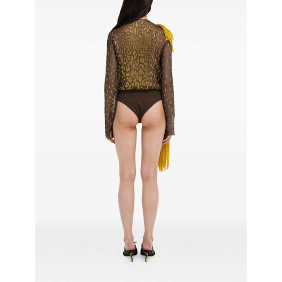 26SS 살바토레 페라가모 라운지 웨어 13I522 0794354 BEIES BROWN GREEN - SALVATORE FERRAGAMO