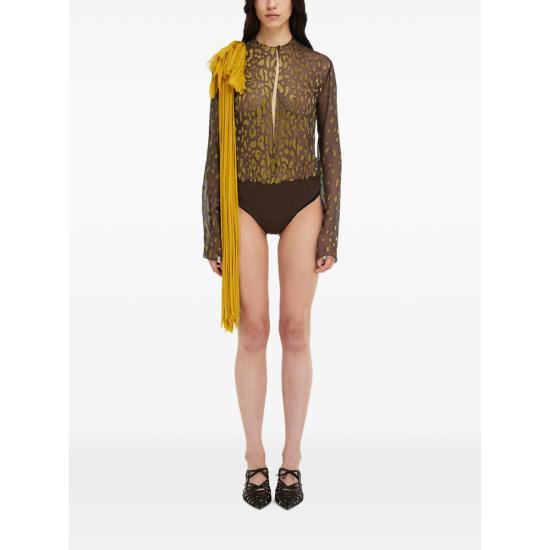 26SS 살바토레 페라가모 라운지 웨어 13I522 0794354 BEIES BROWN GREEN - SALVATORE FERRAGAMO