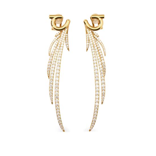 26SS 살바토레 페라가모 이어링 760967 0794089 ORCRY GOLD WHITE