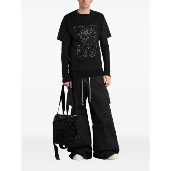 26SS 릭 오웬스 반팔 티셔츠 RR01F2232 JAEP13 0911 BLACK