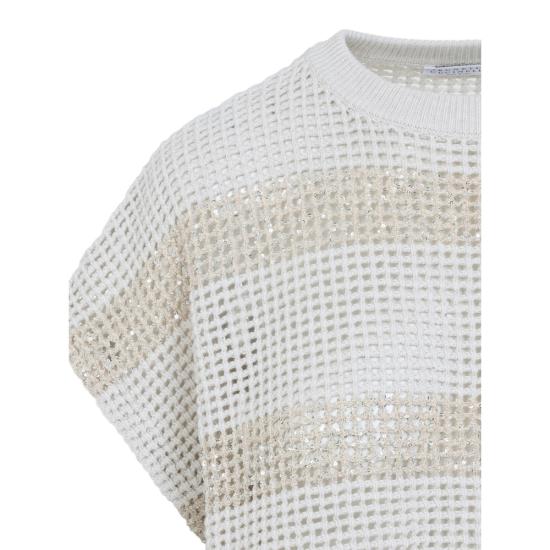 26SS 브루넬로 쿠치넬리 민소매 티셔츠 M58772820 CLH85 WHITE NEUTRALS - BRUNELLO CUCINELLI