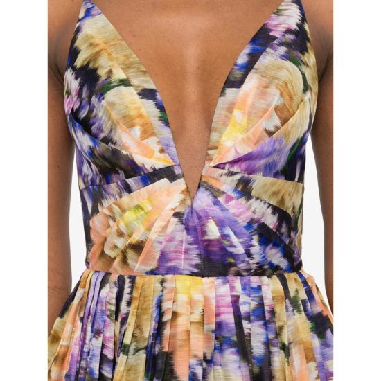 26SS 짐머만 원피스 4398DS261 NAVY PURPLE YELLOW - ZIMMERMANN