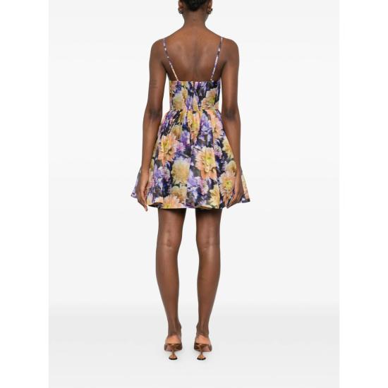 26SS 짐머만 원피스 4398DS261 NAVY PURPLE YELLOW - ZIMMERMANN