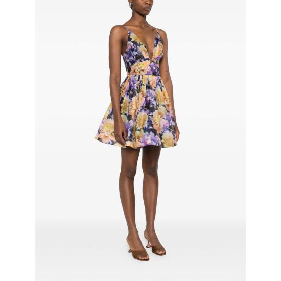 26SS 짐머만 원피스 4398DS261 NAVY PURPLE YELLOW - ZIMMERMANN