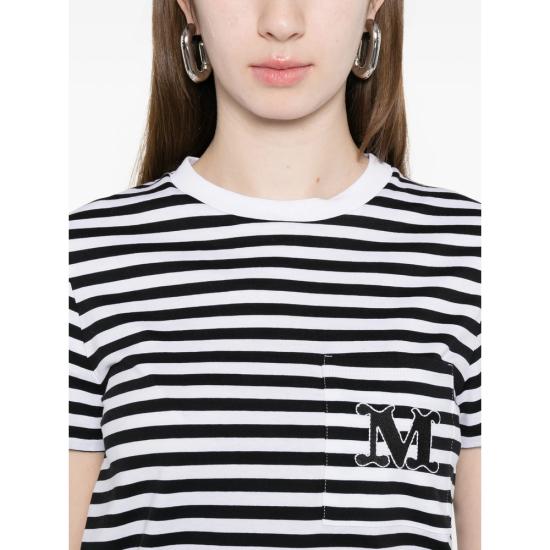 26SS 막스마라 반팔 티셔츠 MXMOBOLI 290 007 WHITE BLACK - MAX MARA
