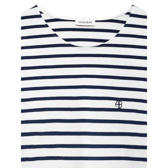 26SS 애니빙 탑 A 08 11995 STR15 WHITE BLUE - ANINE BING