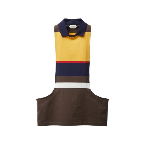 26SS 베르사체 민소매 티셔츠 1A17890 1024577 6Y520 BROWN YELLOW