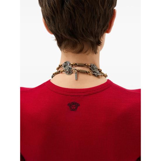 26SS 베르사체 반팔 티셔츠 1A17548 1024506 1RB30 RED - VERSACE