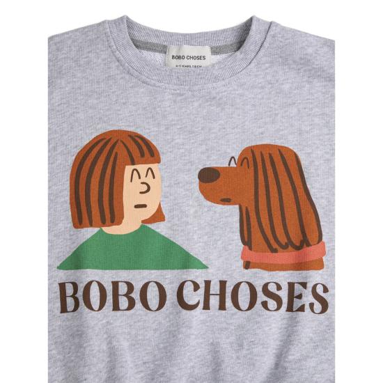 26SS [키즈] 보보쇼즈 니트/스웻셔츠 B126AC038 041 GREY - BOBO CHOSES