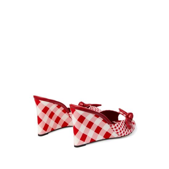 26SS 지미추 부츠 LIVI WEDGE 85 DRQ RUBY RED WHITE - JIMMY CHOO