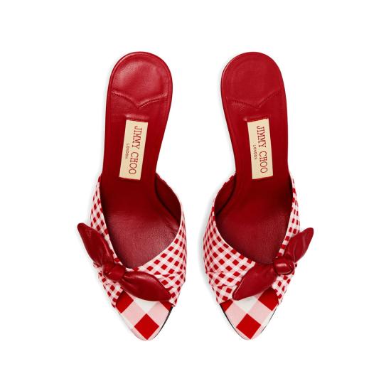 26SS 지미추 부츠 LIVI WEDGE 85 DRQ RUBY RED WHITE - JIMMY CHOO