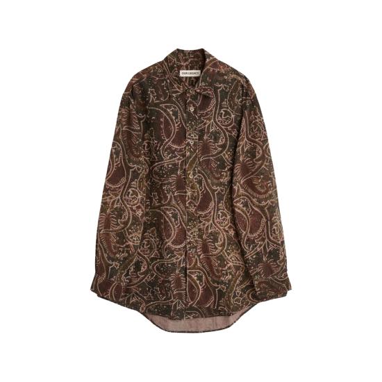 26SS 아워레가시 바스트 셔츠 오버다이드 스네이크 페이즐리 프린트 M2262VSP SNAKE BROWN