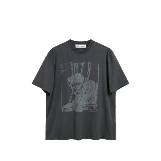 26SS 아워레가시 박스 티셔츠 앵그리 팬 메일 프린트 M2266BA ANGRY GREY