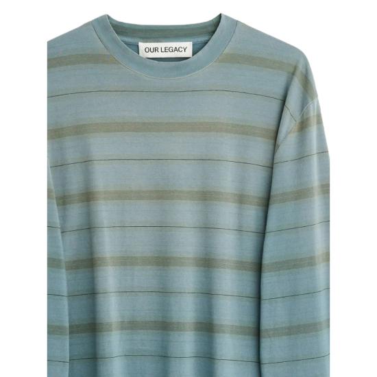 26SS 아워레가시 박스 롱슬리브 스프레이 페이드 고스트 스트라이프 M2266BS GHOST BLUE GREEN - OUR LEGACY