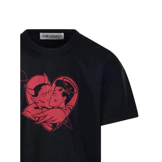 26SS 아워레가시 루즈 티셔츠 러브 스토리 프린트 M2266LL LOVE BLACK - OUR LEGACY