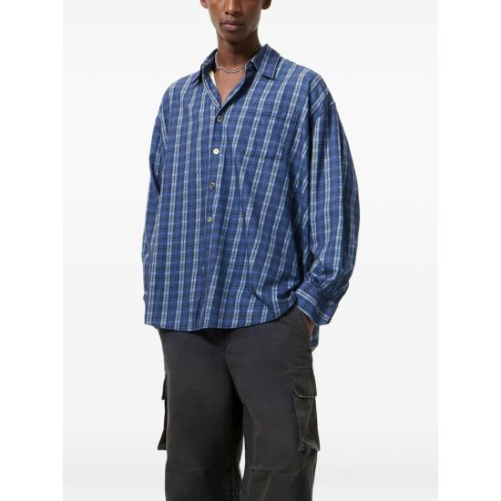 26SS 아워레가시 보로우드 셔츠 체크 플리즈 프린트 아워레가시 M2262BCP CHECK BLUE - OUR LEGACY