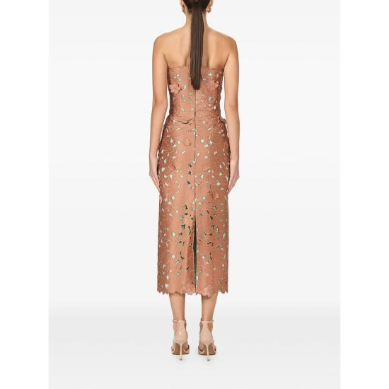 26SS 코스타렐로스 원피스 PS2611 LACE BROTU BROWN BLUE - COSTARELLOS