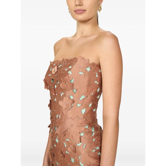 26SS 코스타렐로스 원피스 PS2611 LACE BROTU BROWN BLUE - COSTARELLOS